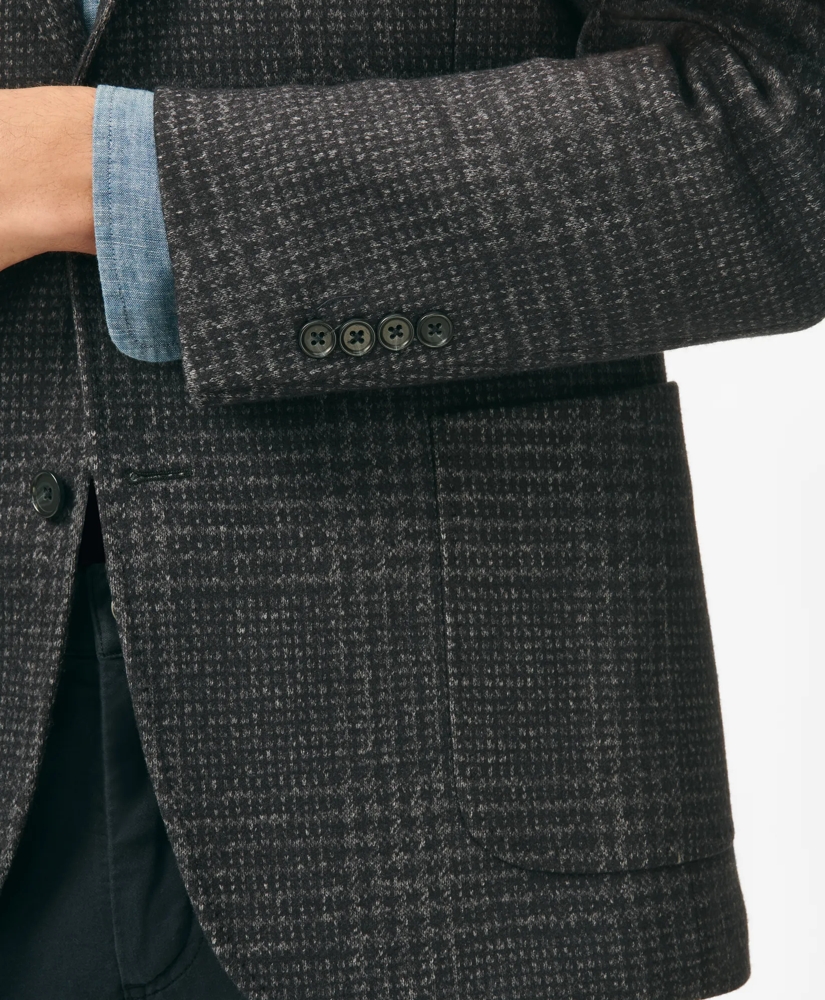 Classic Fit Large Check Knit Sport Coat in Wool-Blend, image 4