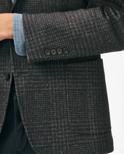 Classic Fit Large Check Knit Sport Coat in Wool-Blend, image 4
