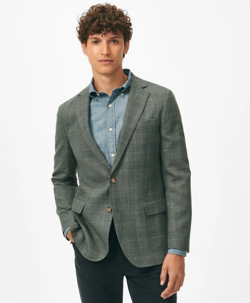 Classic Fit Checked Sport Coat in Hopsack Wool, image 1