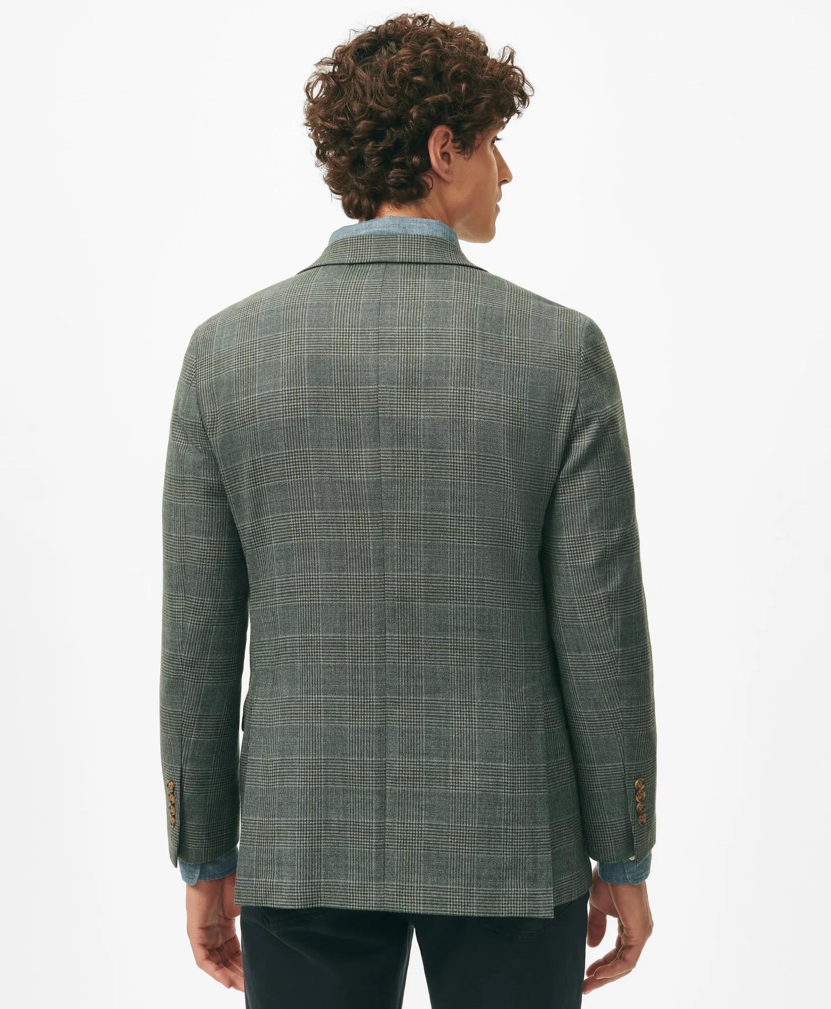 Classic Fit Checked Sport Coat in Hopsack Wool
