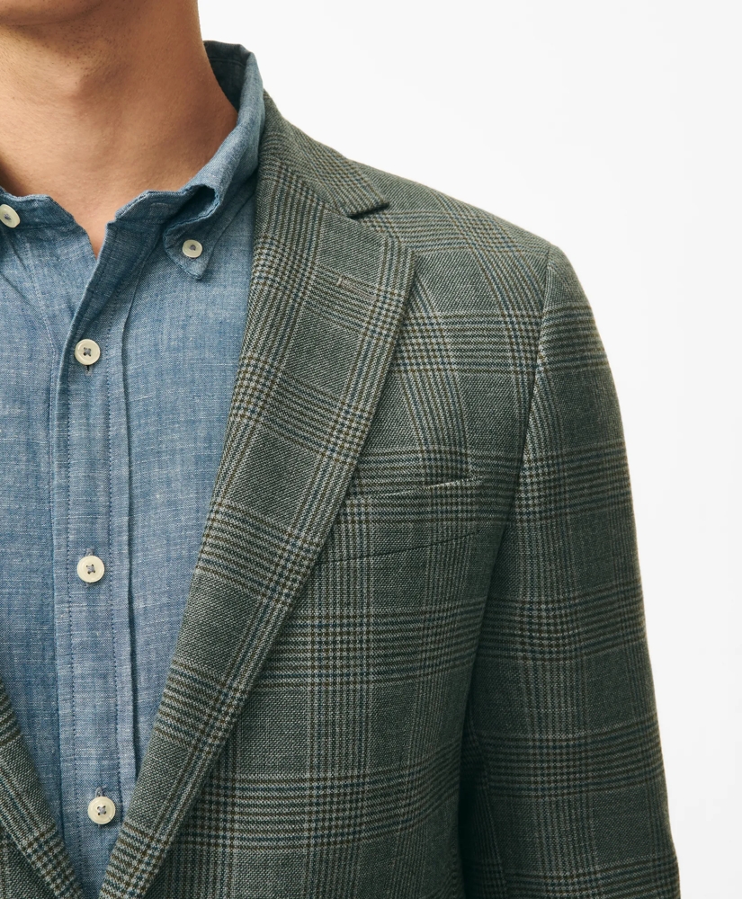 Classic Fit Checked Sport Coat in Hopsack Wool