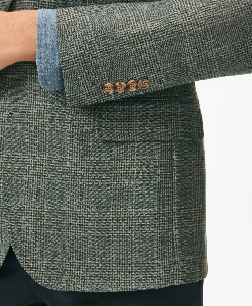 Classic Fit Checked Sport Coat in Hopsack Wool
