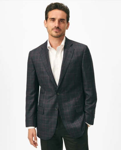 Traditional Fit Checked Sport Coat in Hopsack Wool, image 1