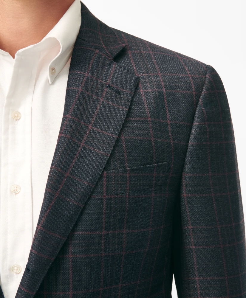Traditional Fit Checked Sport Coat in Hopsack Wool, image 2