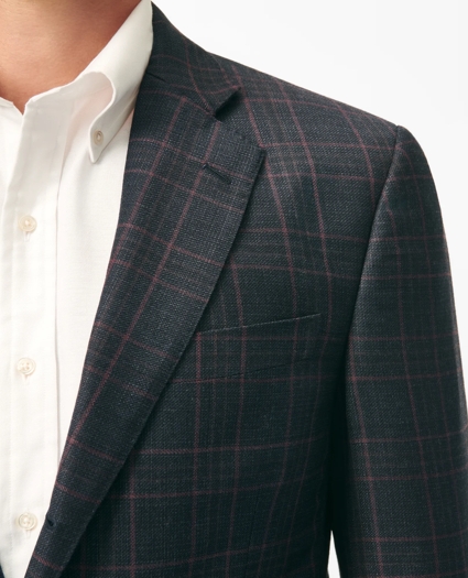 Traditional Fit Checked Sport Coat in Hopsack Wool, image 2