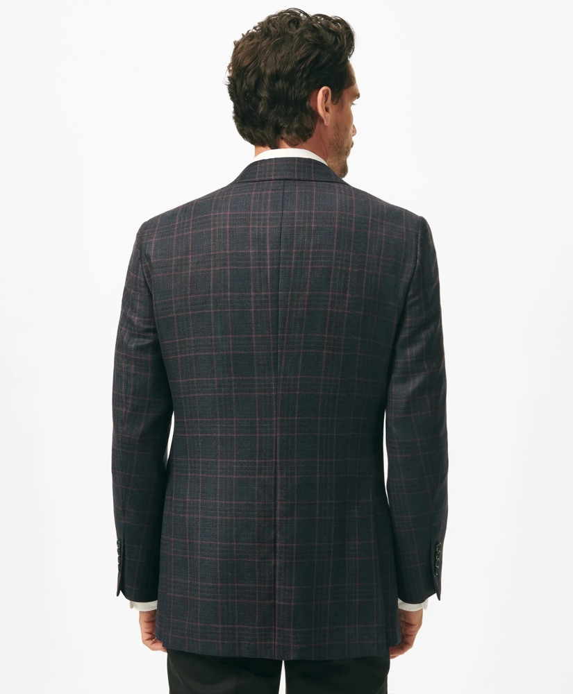 Traditional Fit Checked Sport Coat in Hopsack Wool, image 3