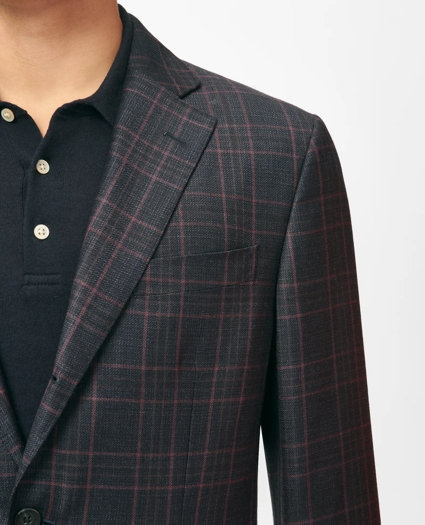 Slim Fit Checked Sport Coat in Hopsack Wool, image 2