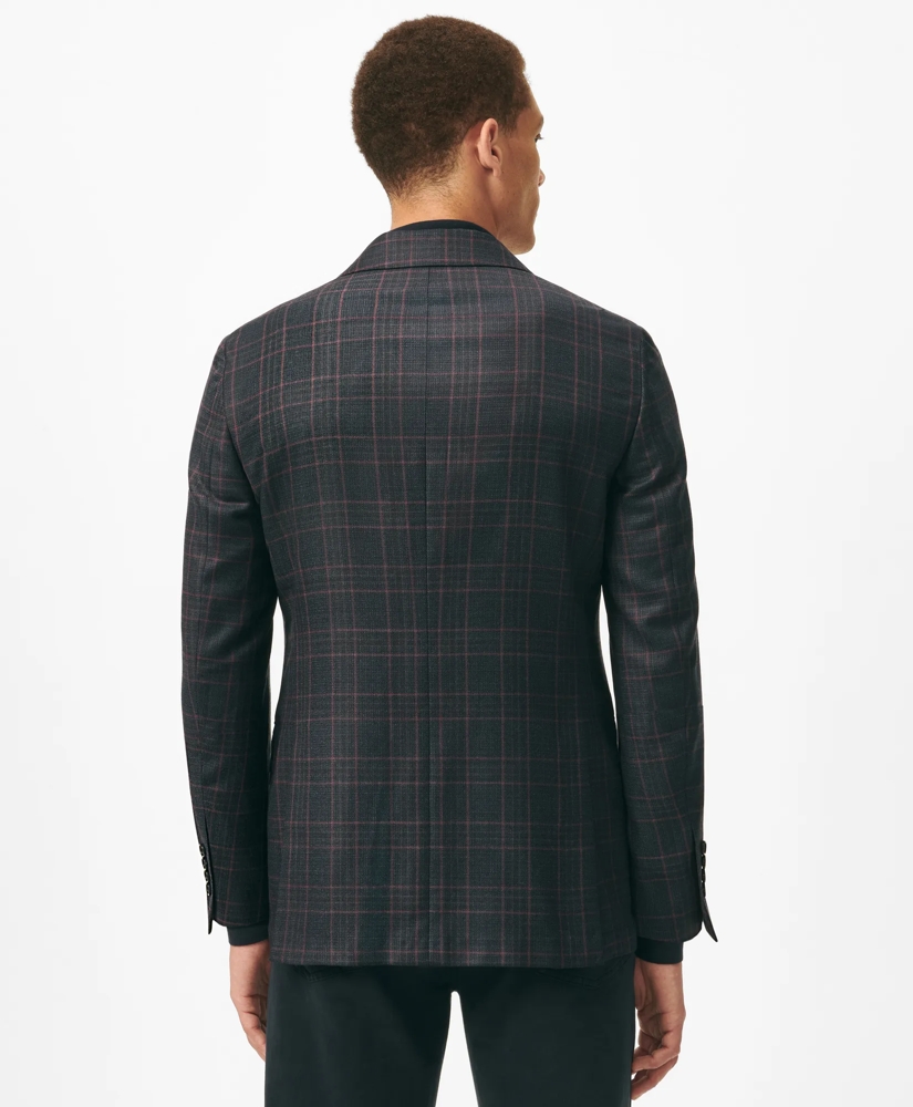 Slim Fit Checked Sport Coat in Hopsack Wool, image 3