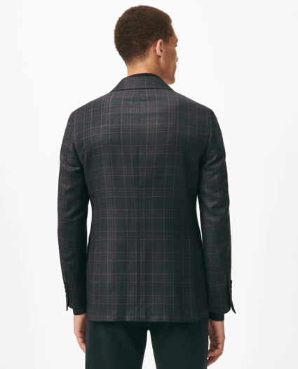 Slim Fit Checked Sport Coat in Hopsack Wool, image 3