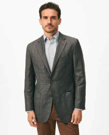 Traditional Fit Gingham Sport Coat in Wool, image 1