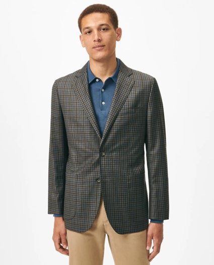Slim Fit Gingham Sport Coat in Wool, image 1