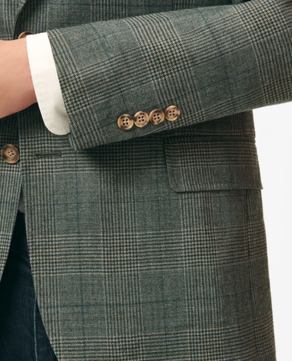 Slim Fit Checked Sport Coat in Hopsack Wool, image 4