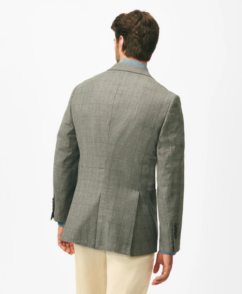 Classic Fit Overcheck Sport Coat in Flannel Merino Wool, image 3