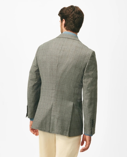 Classic Fit Overcheck Sport Coat in Flannel Merino Wool, image 3