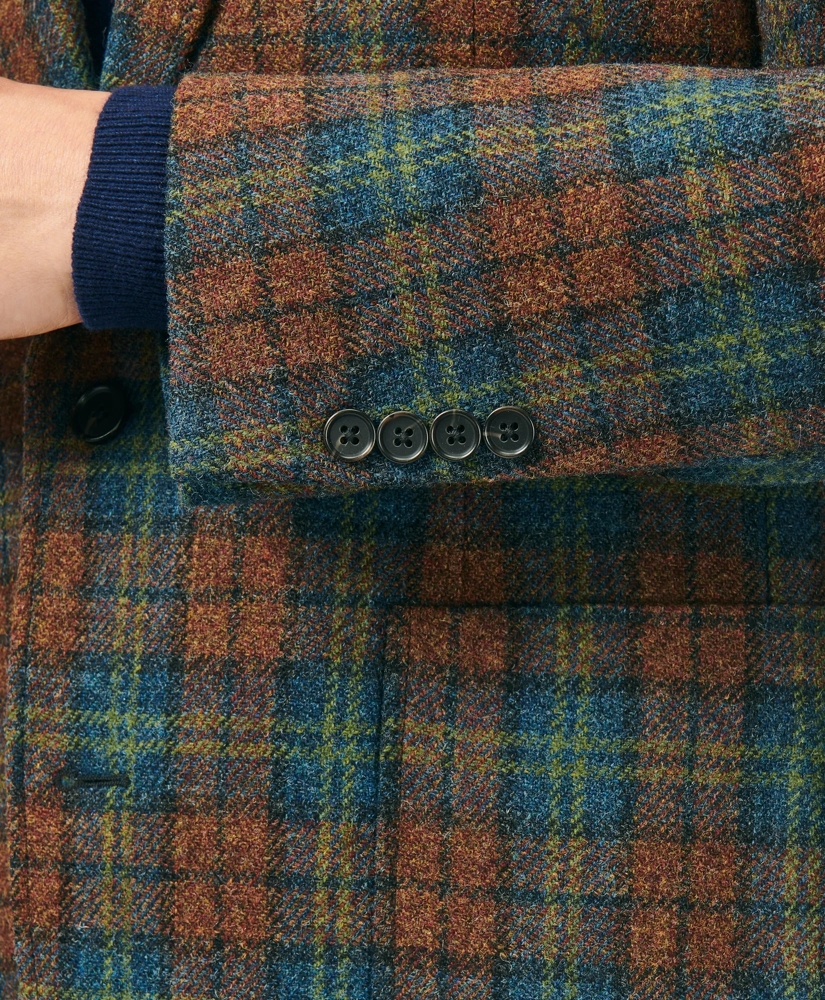 Classic Fit Sport Coat in Plaid Shetland Wool Tweed, image 4