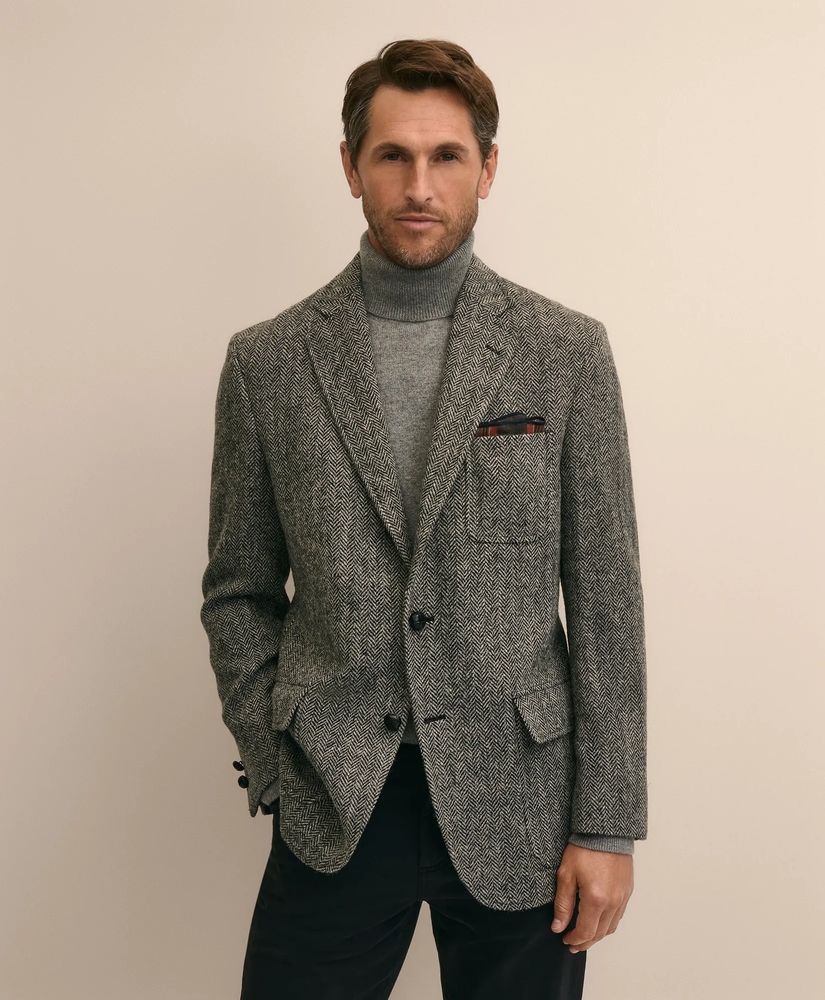 No. 1 Sack Sport Coat in Herringbone Harris Tweed, image 1