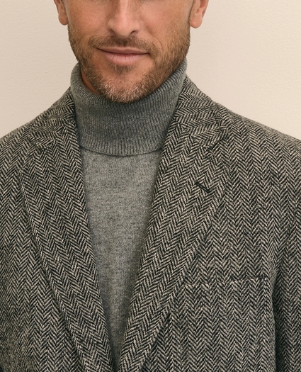 No. 1 Sack Sport Coat in Herringbone Harris Tweed, image 4