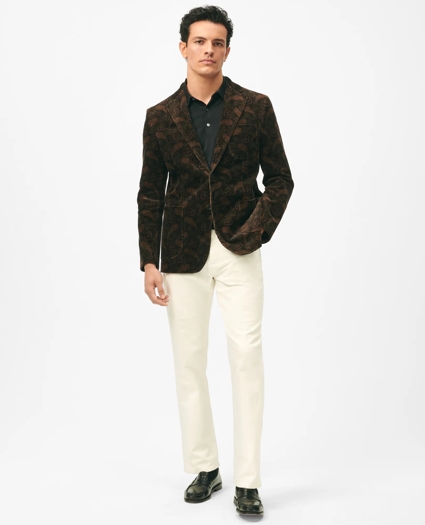 Slim Fit Sport Coat in Paisley Cotton Blend Corduroy, image 2