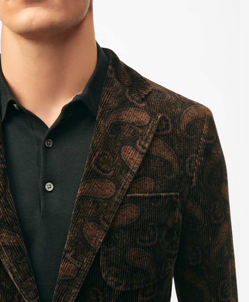 Slim Fit Sport Coat in Paisley Cotton Blend Corduroy, image 3