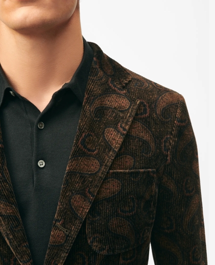 Slim Fit Sport Coat in Paisley Cotton Blend Corduroy, image 3