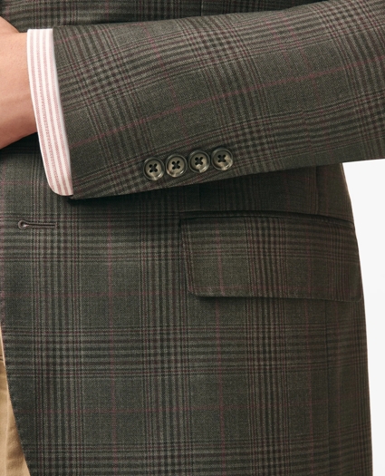 Slim Fit Checked Sport Coat in Wool, image 4