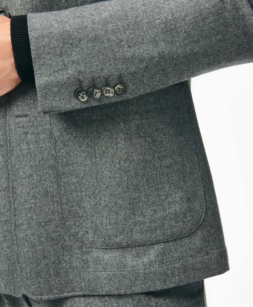 Tailored Shirt Jacket in Wool Flannel, image 3