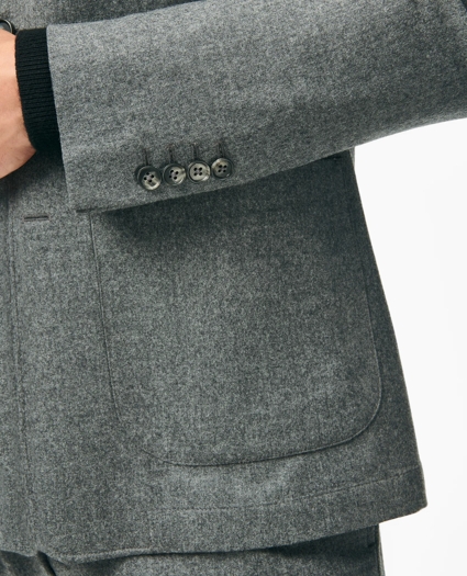 Tailored Shirt Jacket in Wool Flannel, image 3