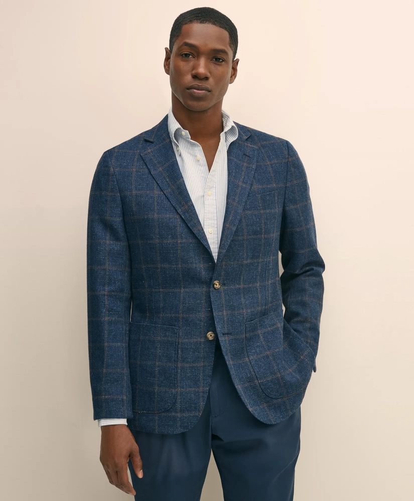 Classic Fit Wool-Linen Hopsack Sport Coat