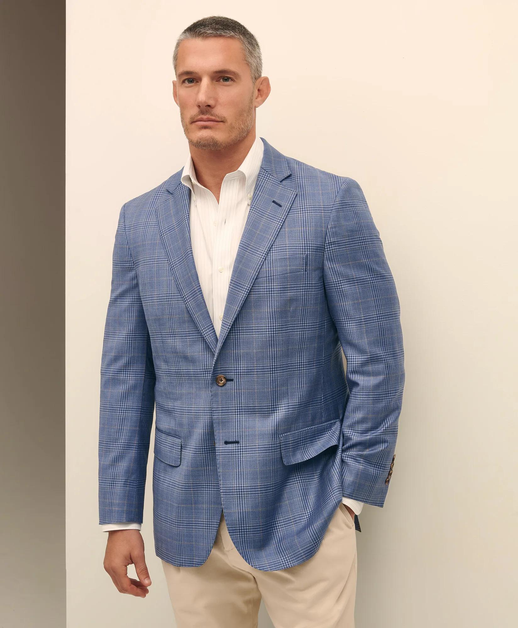 Traditional Fit Wool Overcheck Sport Coat