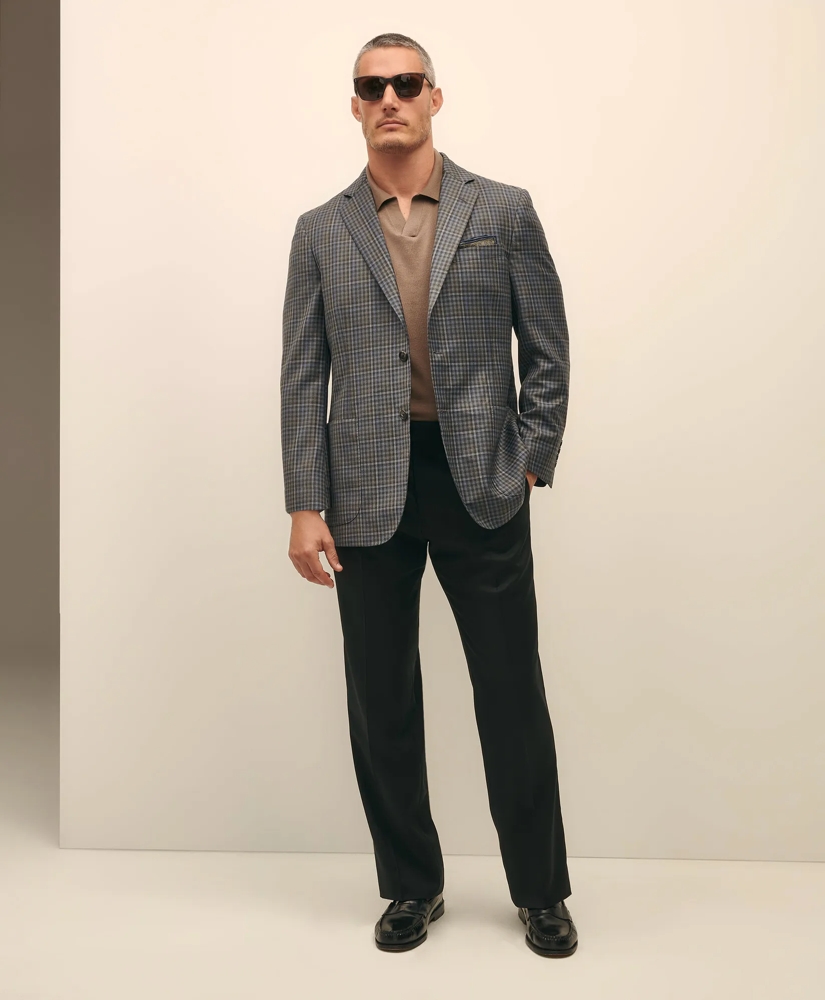 Traditional Fit Wool Gingham Sport Coat, image 2