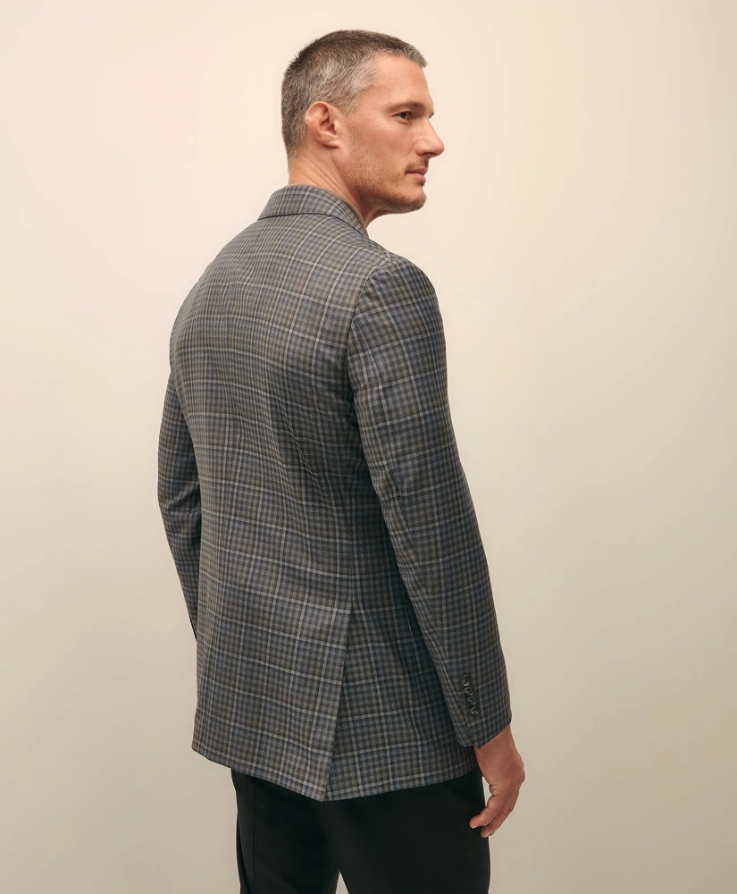 Traditional Fit Wool Gingham Sport Coat, image 5