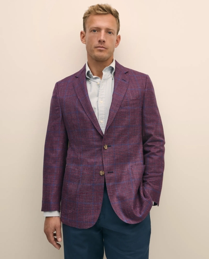 Classic Fit Wool-Linen-Silk Overcheck 1818 Sport Coat, image 2