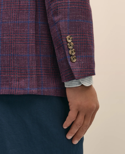Classic Fit Wool-Linen-Silk Overcheck 1818 Sport Coat, image 5
