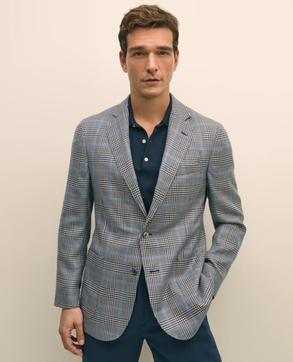 Classic Fit Wool-Linen-Silk Overcheck 1818 Sport Coat, image 1
