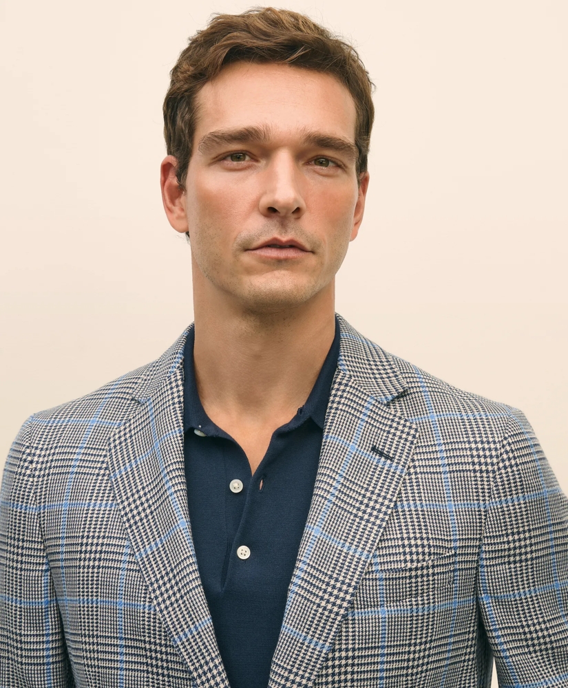 Classic Fit Wool-Linen-Silk Overcheck 1818 Sport Coat, image 4