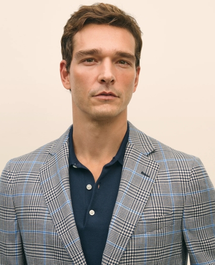 Men's Classic Fit Wool-Linen-Silk Overcheck 1818 Sport Coat Men's Classic Fit Wool-Linen-Silk Overcheck 1818 Sport Coat