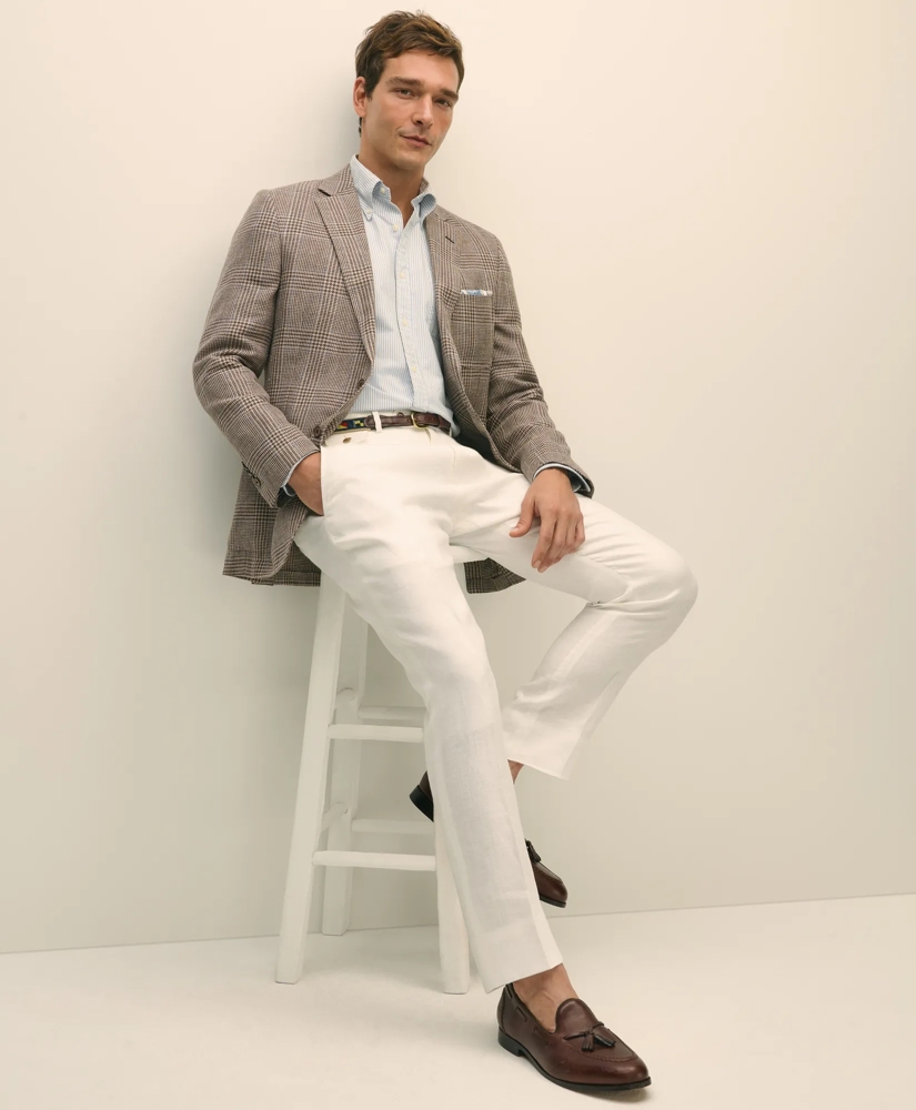 Classic Fit Linen-Silk-Cotton Check 1818 Sport Coat, image 2