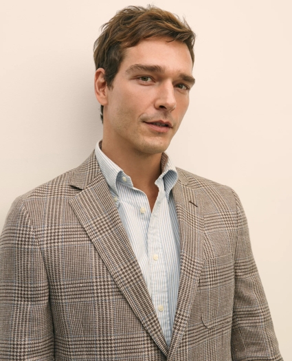 Classic Fit Linen-Silk-Cotton Check 1818 Sport Coat, image 3