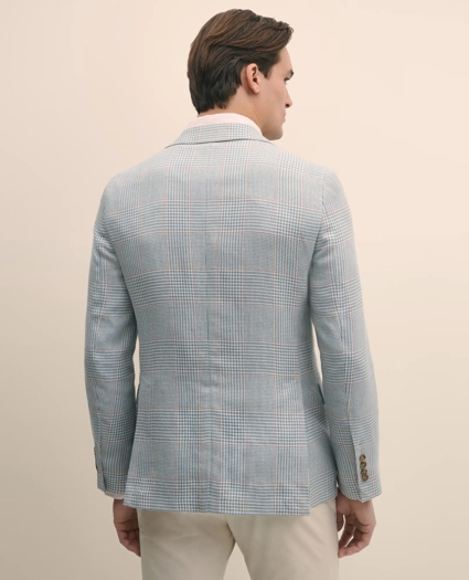 Classic Fit Linen-Wool-Silk Glen Plaid Sport Coat, image 5