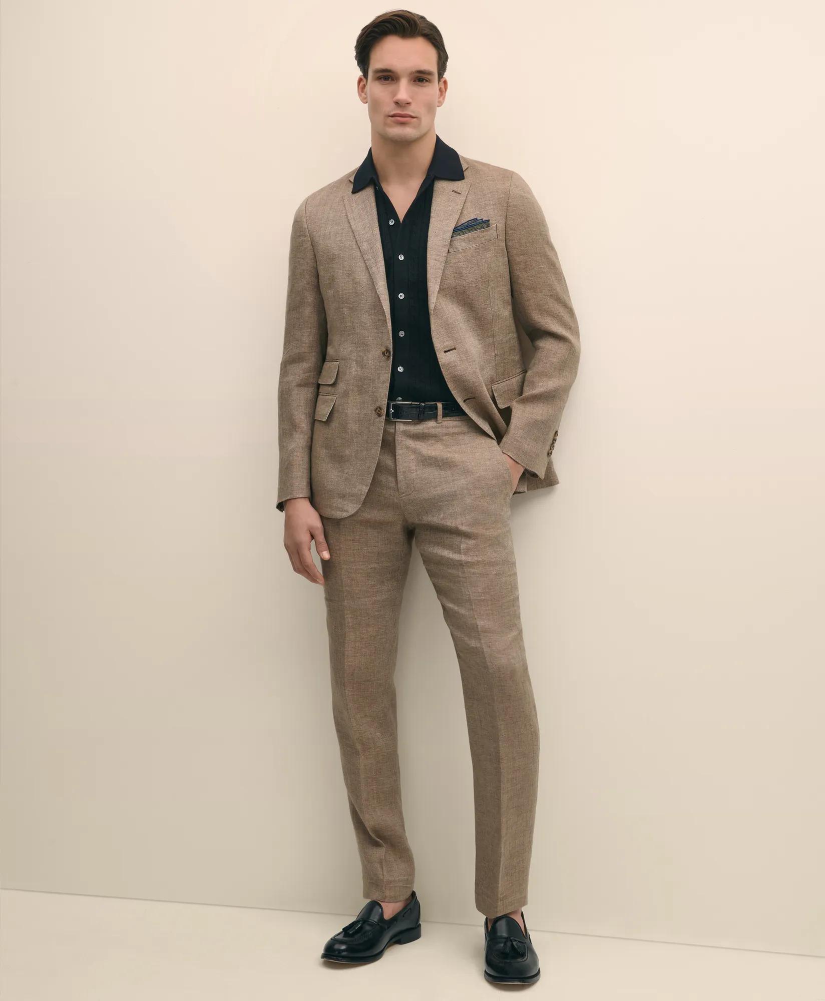 Classic Fit Linen 1818 Herringbone Sport Coat