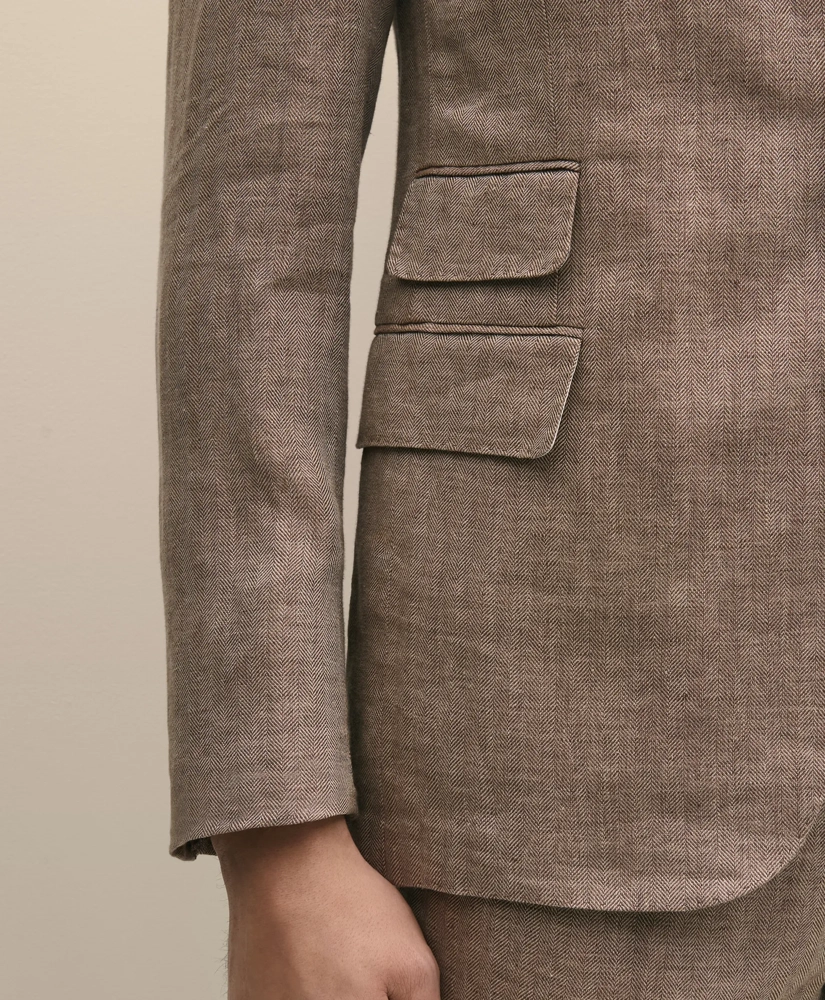 Classic Fit Linen 1818 Herringbone Sport Coat