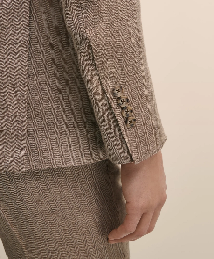 Classic Fit Linen 1818 Herringbone Sport Coat