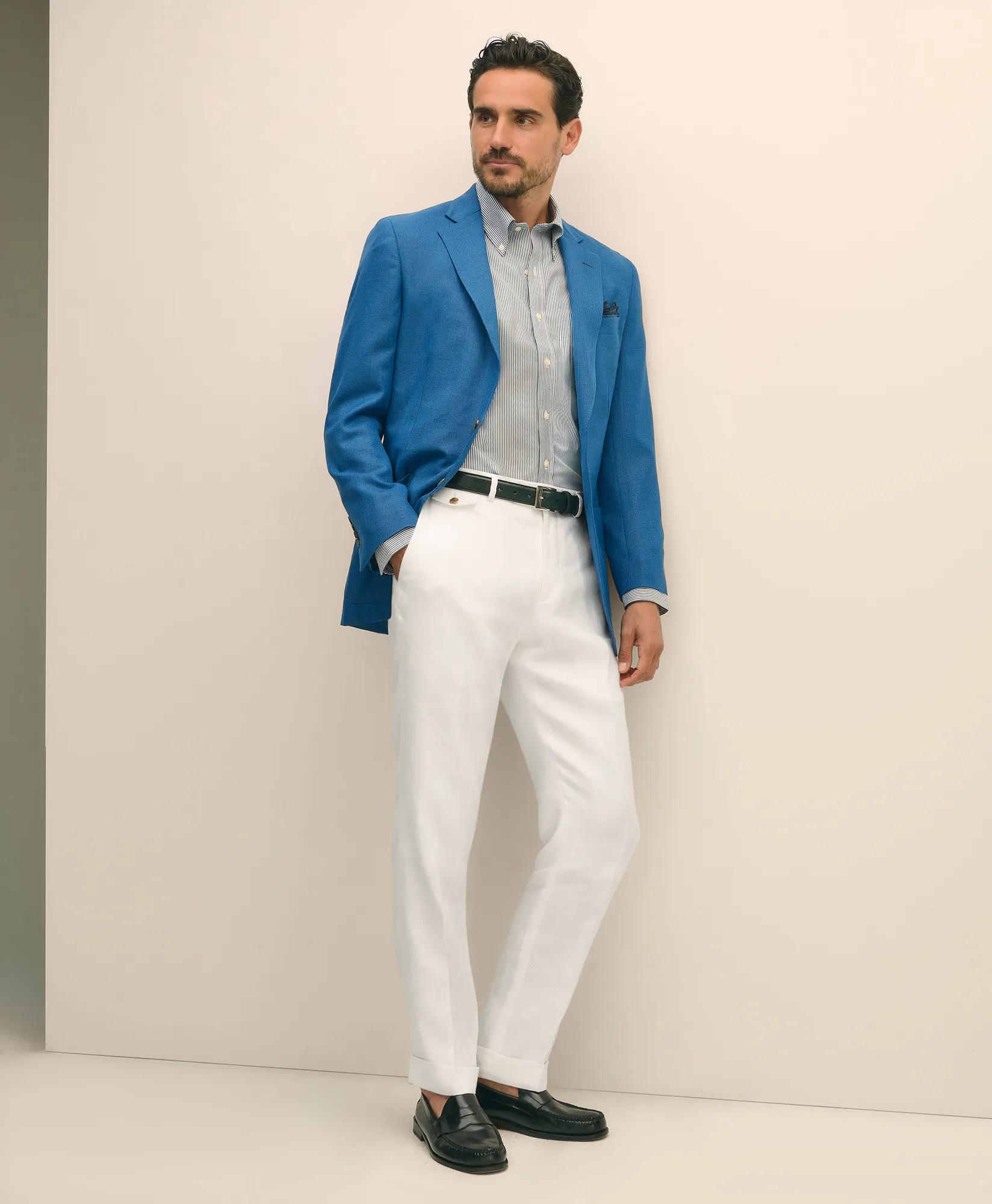 Traditional Fit Sport Coat in Hopsack Wool