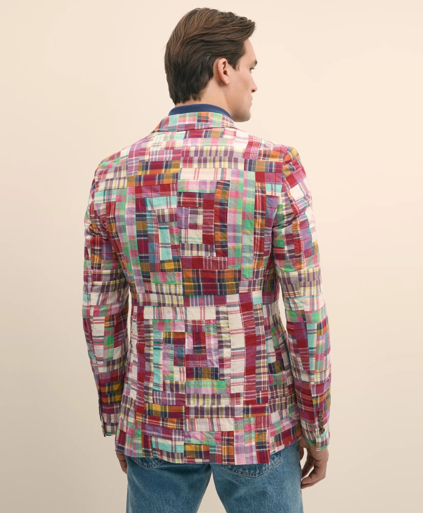 Classic Fit Cotton Patchwork Madras Sport Coat, image 3
