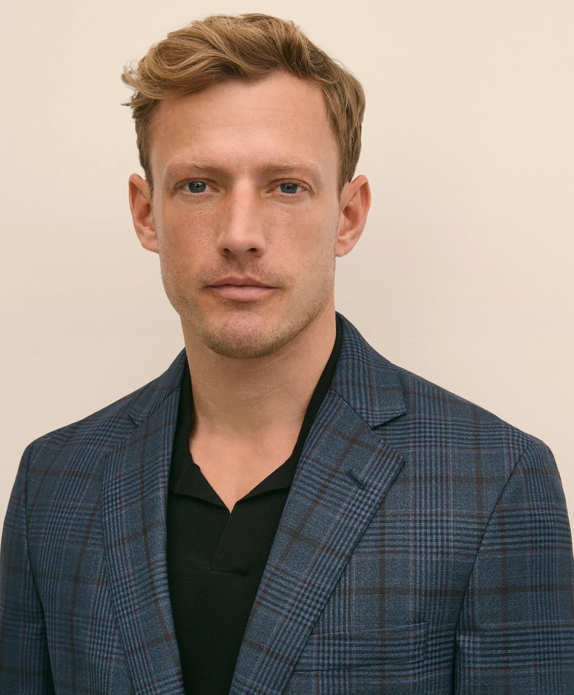 Classic Fit Merino Wool Overcheck Sport Coat, image 3