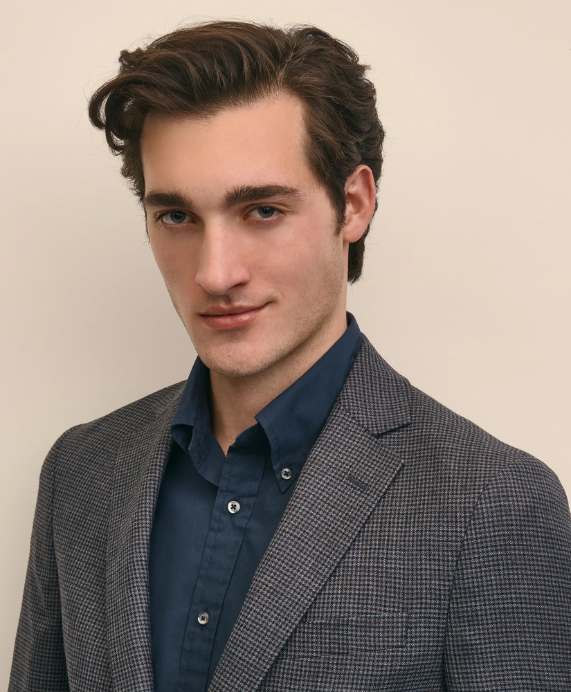 Classic Fit Wool Hopsack Gingham Sport Coat, image 3