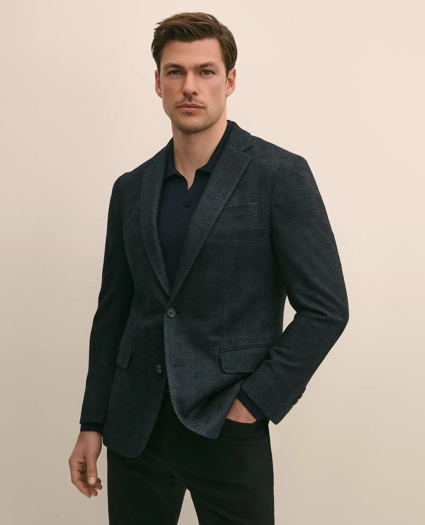 Classic Fit Wool Cotton Knit Check Sport Coat, image 1