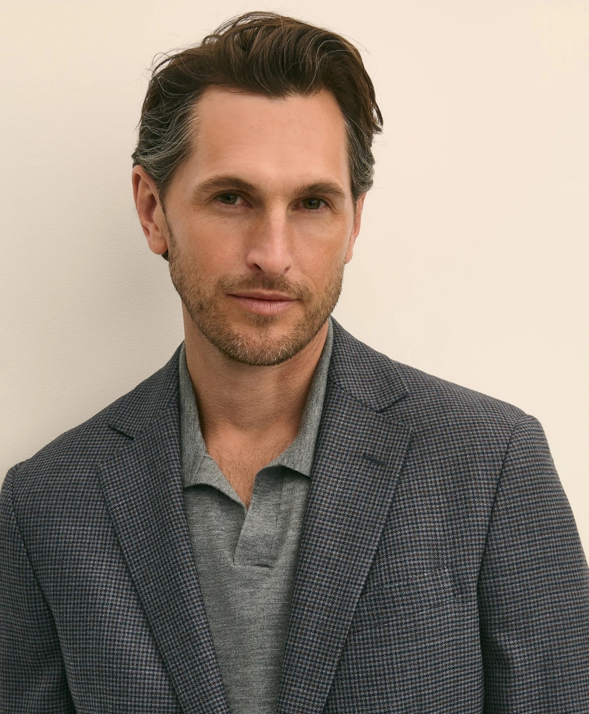 Traditional Fit Wool Hopsack Gingham Sport Coat, image 3