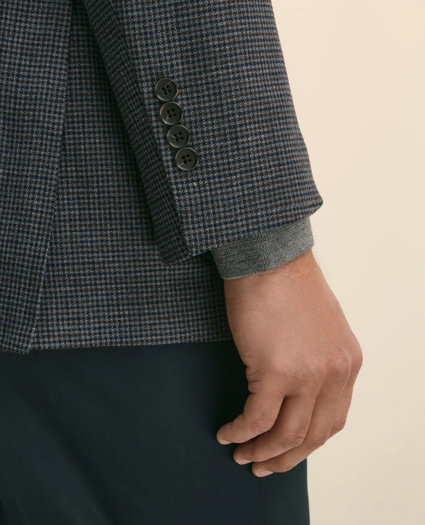 Traditional Fit Wool Hopsack Gingham Sport Coat, image 4