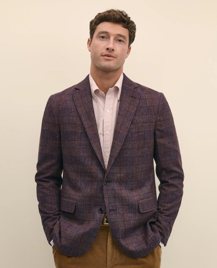 Classic Fit Wool Flannel Plaid Sport Coat, image 1